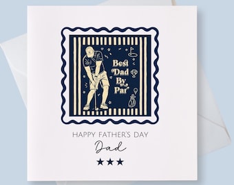 Golf Father’s Day Card Personalised Dad Par Card
