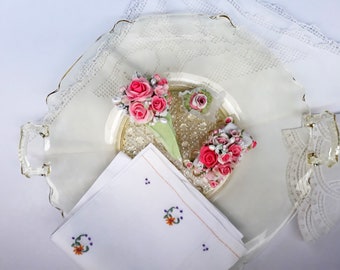 Vintage Yellow Handled Platter - Chic Tea Party