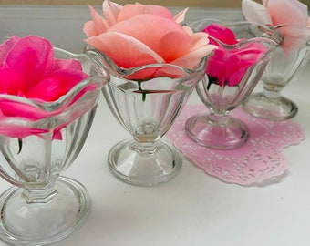 Vintage Sherbet Glasses Anchor Hocking Set of Four