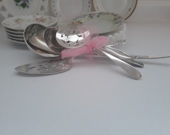 Vintage Silverplate Flatware Serving Set of Five - Elegant Dining