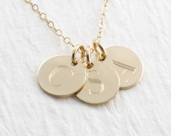 14 Gold Initial Necklace Solid Gold Initial Jewelry Personalized Necklace Gold Personalized Jewelry Mother Necklace Mother's Day Gift