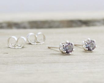 Alexandrite June Stud Earrings Birthstone Earrings Tiny Earrings June Birthday Birthstone Jewelry Dainty Stud Earrings Alexandrite Earrings