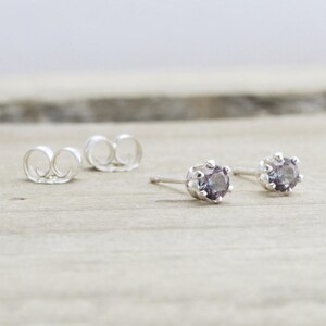 Alexandrite June Stud Earrings Birthstone Earrings Tiny Earrings June Birthday Birthstone Jewelry Dainty Stud Earrings Alexandrite Earrings