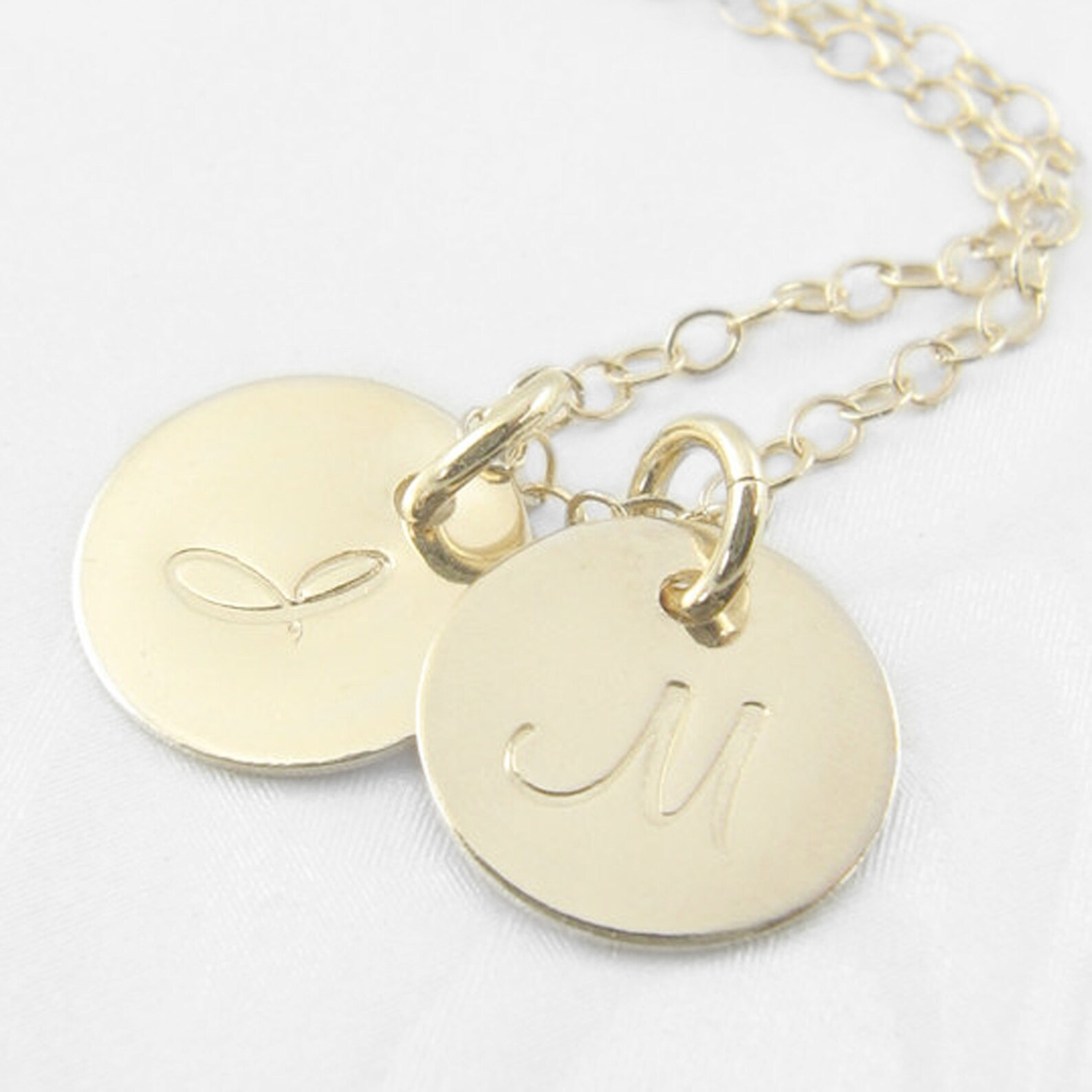 Solid Gold Personalized Necklace Personalized Jewelry 14k Gold Etsy