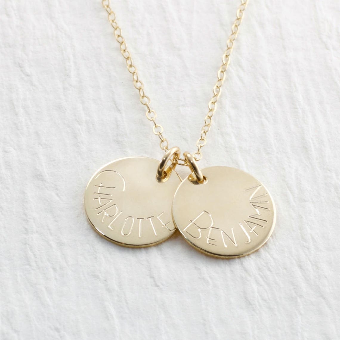 etsy name necklace 14k gold