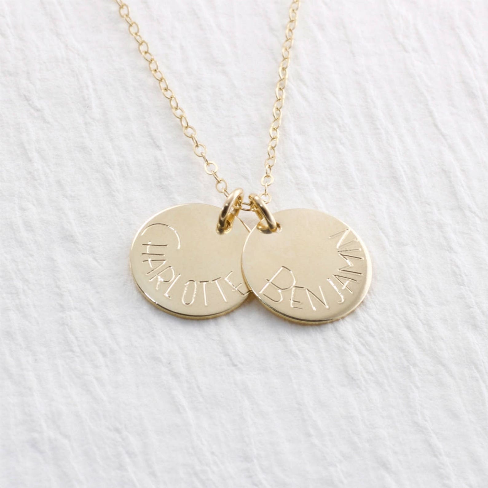 etsy name necklace 14k gold