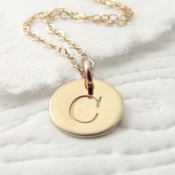 Personalized Necklace Initial Necklace 14k Gold Solid Gold Initial Necklace 14k Solid Gold Necklace Mother's Day Gift Holiday Gift