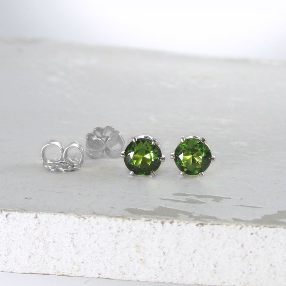 Caja De Regalo Aros Plata Esterlina 4mm Negro Cz Cristal Pernos Stud pendiente