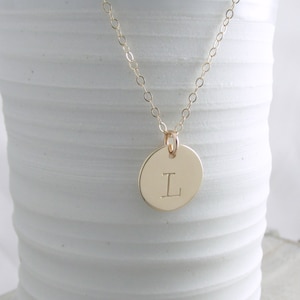Initial Pendant Necklace 14k Gold Necklace Personalized Jewelry Initial Jewelry Letter Charm Gold Letter Necklace Gold Charm Gift For Her