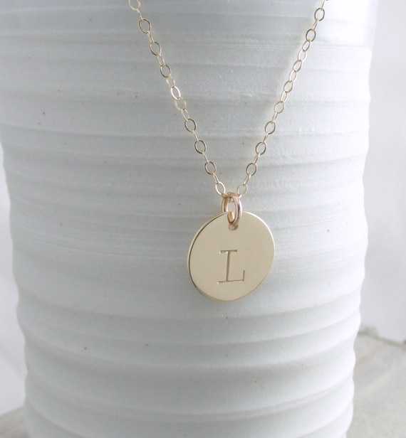 Initial Pendant Necklace 14k Gold Necklace Personalized Jewelry Initial Jewelry Letter Charm Gold Letter Necklace Gold Charm Gift For Her
