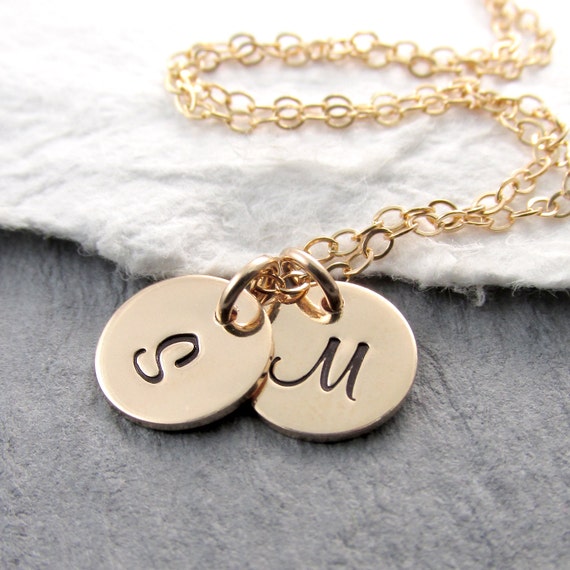 etsy initial necklace