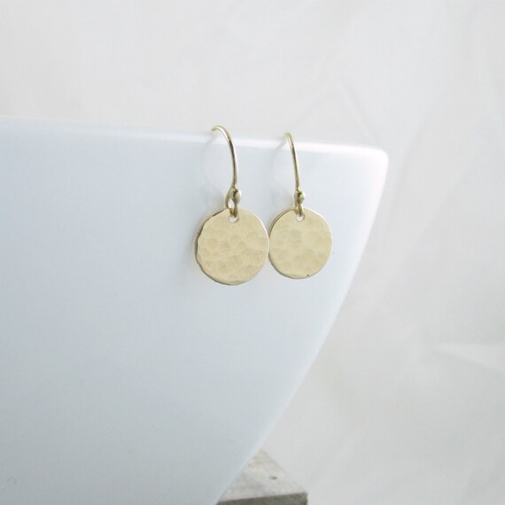 Gold Dot Earrings Small Gold Earrings Minimalist Jewelry Etsy