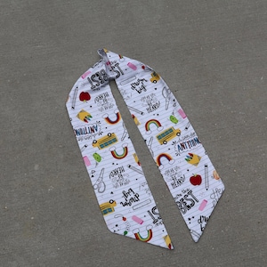 Back to School Wreath Sash for Teachers | Personalized Door Bow | Custom Teacher Gift | Classroom Decor | Apple Pencil Ribbon