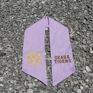 Geaux Tigers Custom Embroidered Wreath Sash