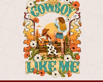 Descarga digital de Cowboy Like Me, I Knew It I Knew You Png, Regalo para fans de la música, Western vintage, Amantes de Toy Story