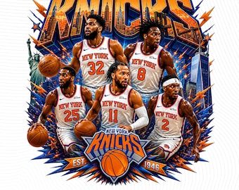 Digital Download Knicks Basketball PNG, New York Basketball Design, Sports Lover Shirt Png, Game Day Shirt PNG, Knicks Champion PNG