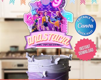 Editable Kpop Demon Hunters Birthday Cake Topper, Kpop Huntrix Birthday, Huntrix Party Decors, Kpop Demon Hunter Party Needs, Huntrix