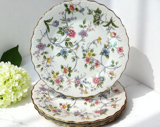 Set of 3 Andrea by Sadek Floral Chintz Luncheon Plates – 9" Porcelain ...