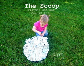 The SCOOP  Children's Blanket Play-mat Bag All-in-one  PDF  Ebook  Pattern Tutorial