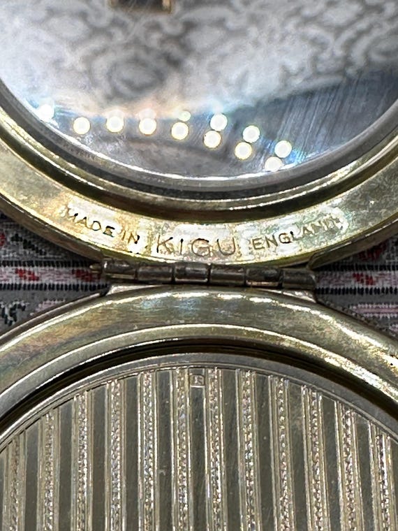 Solid Sterling Silver Kigu Powder Compact | Hallm… - image 11