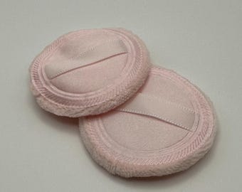 Pack of 2 Replacement powder puffs for Stratton, Kigu powder compacts 6cm to 7.5cm