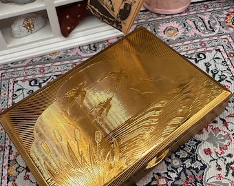 Vintage Melissa musikpuderkompakt – Thorens schweiziskt urverk, “Let Me Call You Sweetheart” – 1950-talet