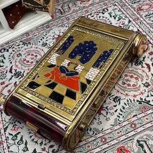 German Art Deco Camera Compact – Vintage Powder Compact with Manicure Set, Rare Collectable