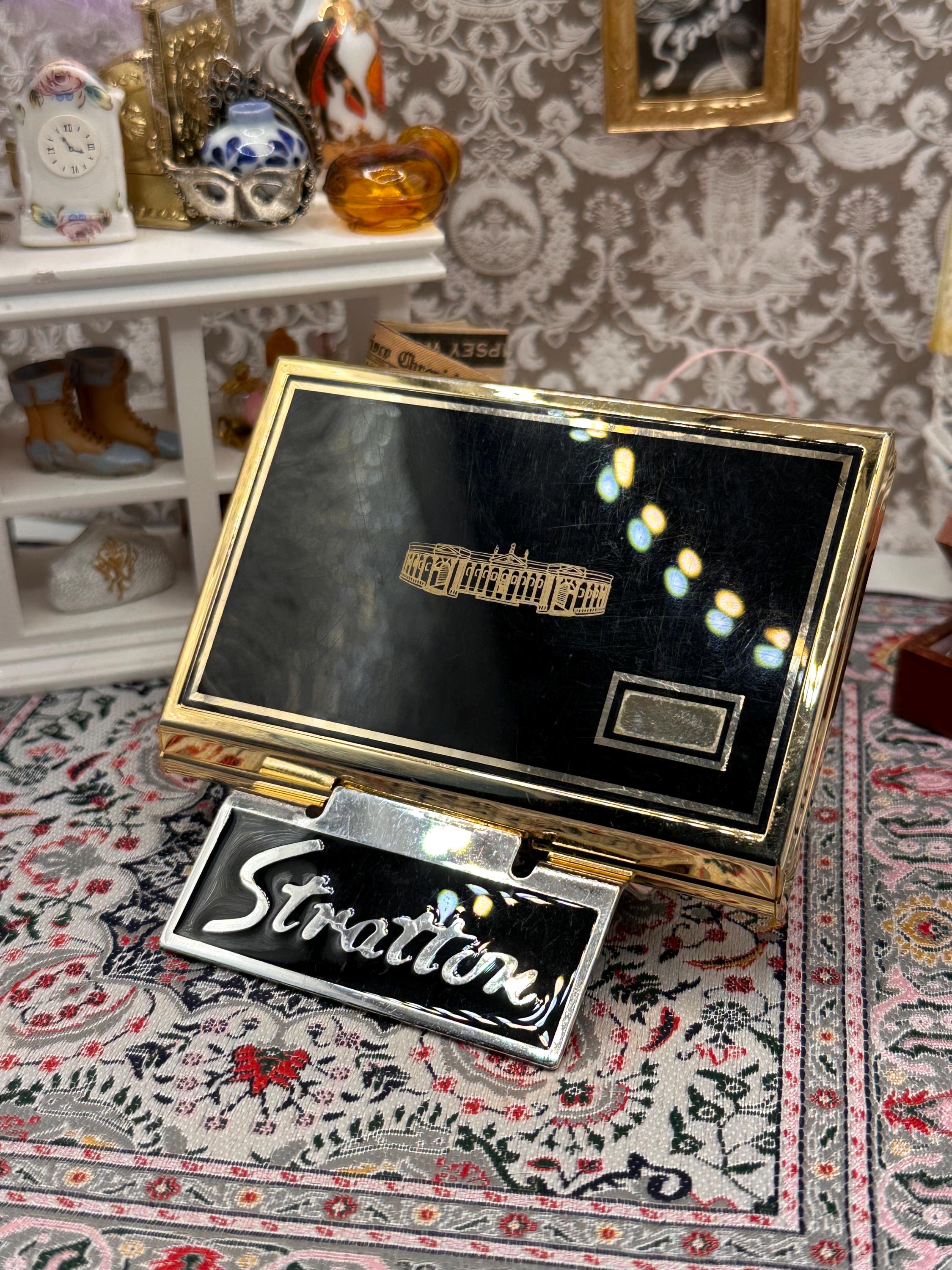 Vintage Stratton Calculator & Business Card Case Gold Tone Working 1970s-1980s