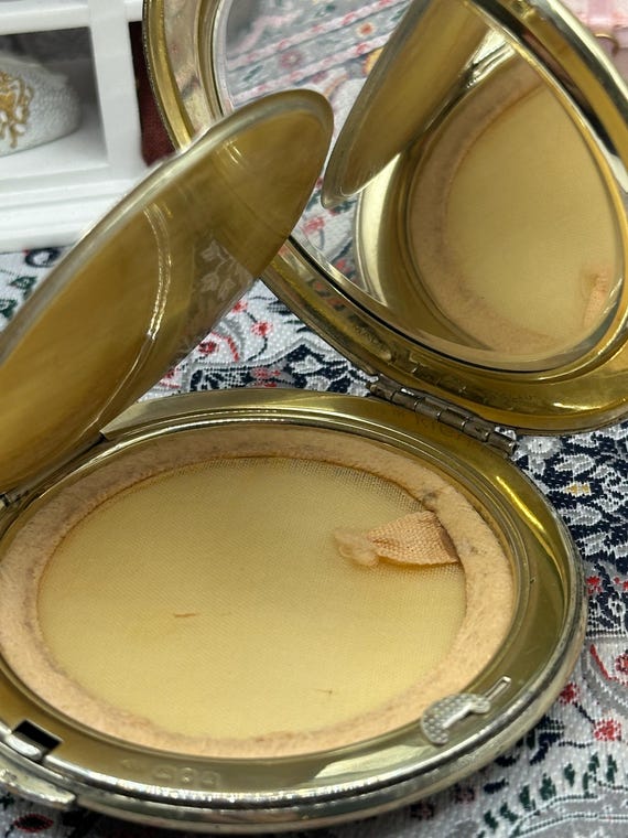 Solid Sterling Silver Kigu Powder Compact | Hallm… - image 6