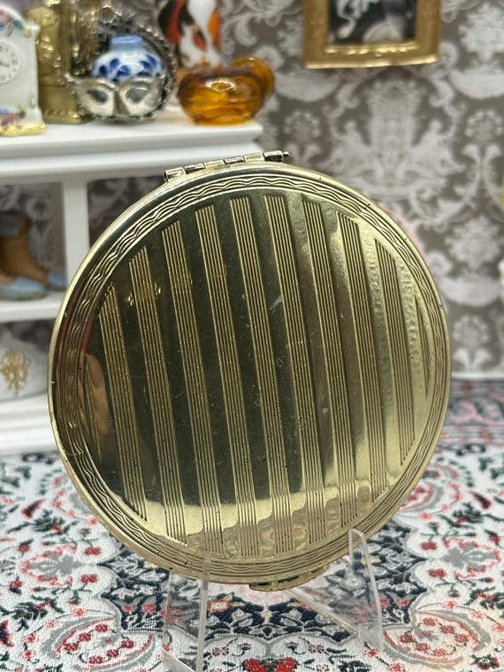 Solid Sterling Silver Kigu Powder Compact | Hallm… - image 2