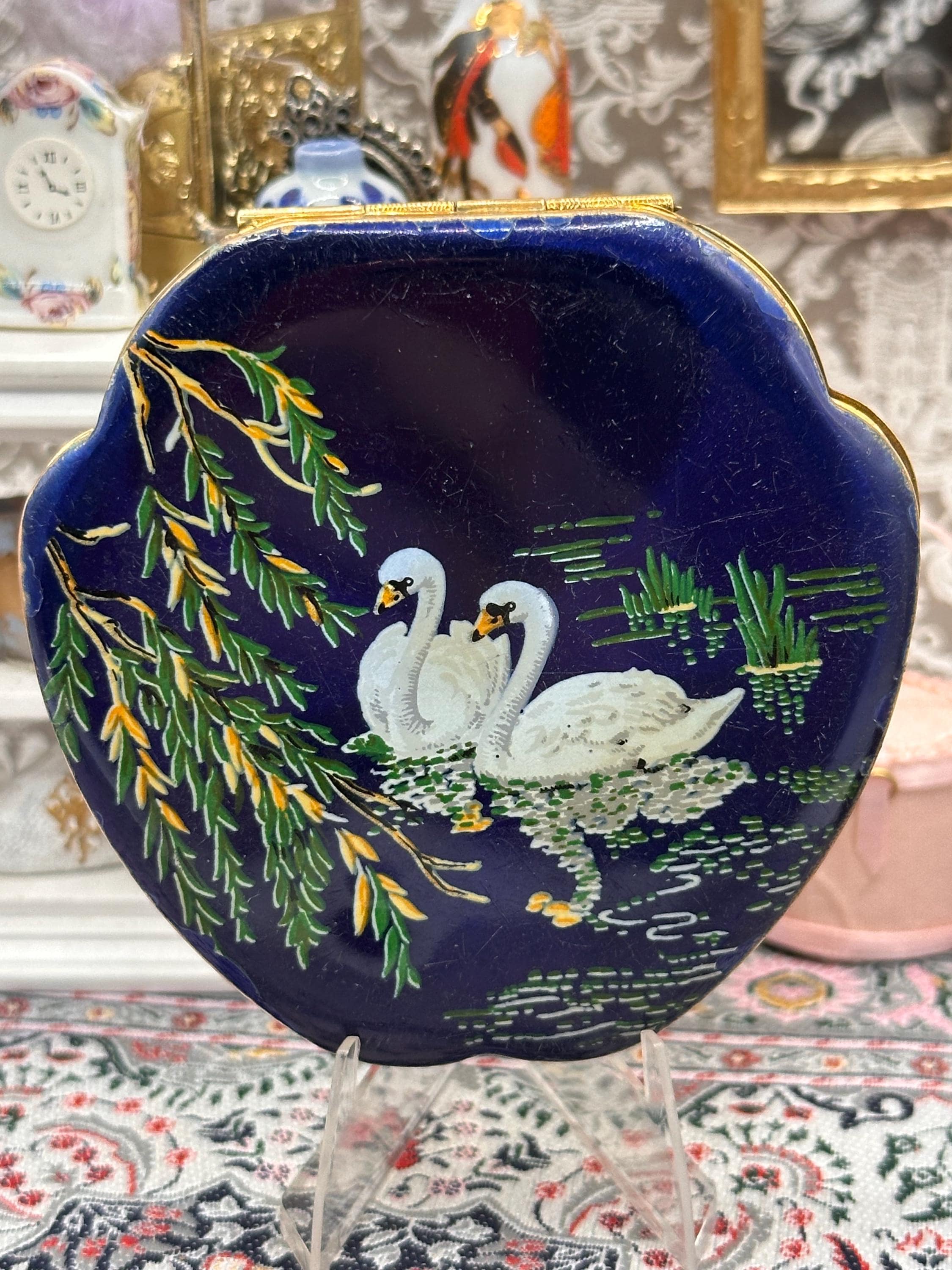 Vintage Swan Mirror - Etsy
