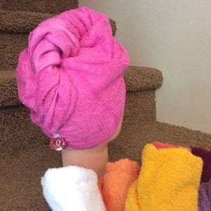 Towel Hair Wraps Terry Cloth Many Colors image 2