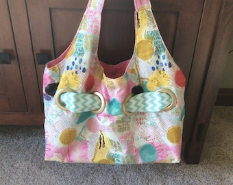 Contemporary Pastel Baggy Tote