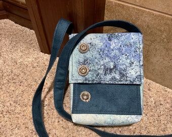 Small Crossbody Bag - Blue and Bling!