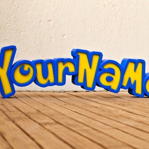 Targhetta personalizzata in stile Pokémon/Decorazione del cartello stampato in 3D - Regalo ideale per i fan dei Pokémon o gli streamer!