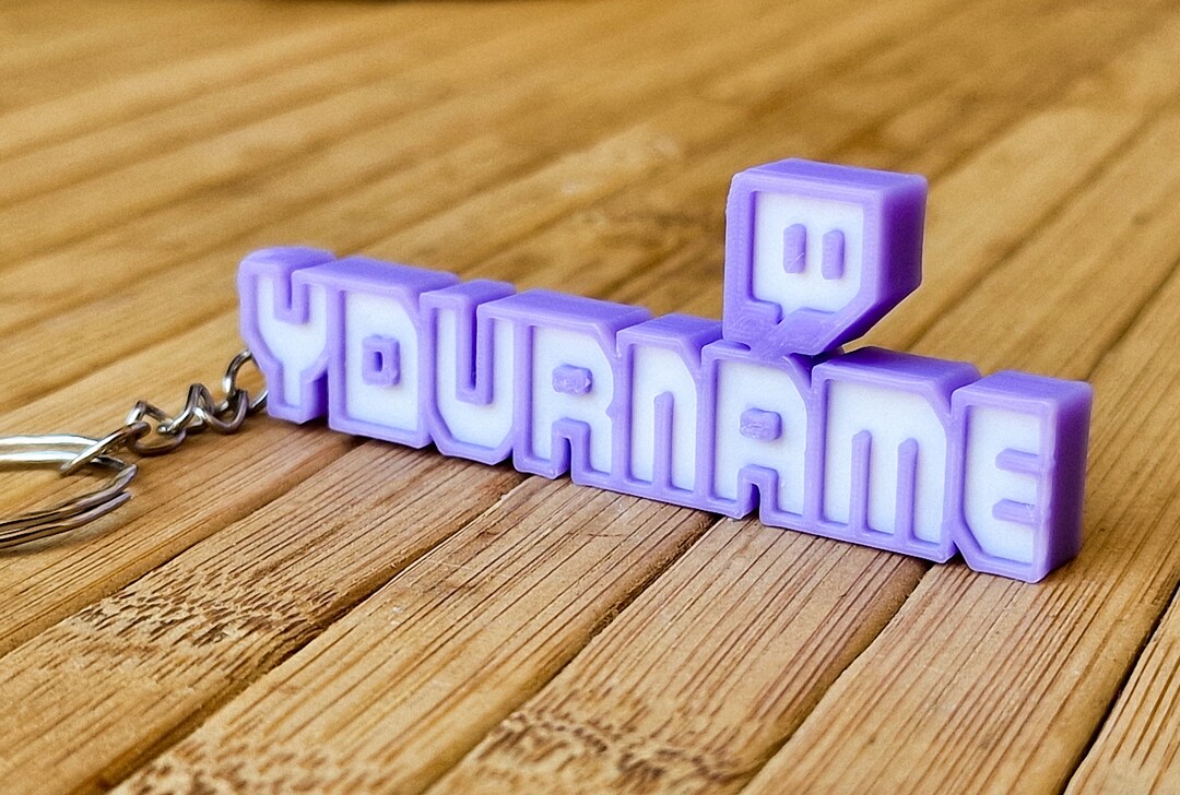 Personalized Twitch Keychain / 3D Printed Gift for Twitch Streamer or ...