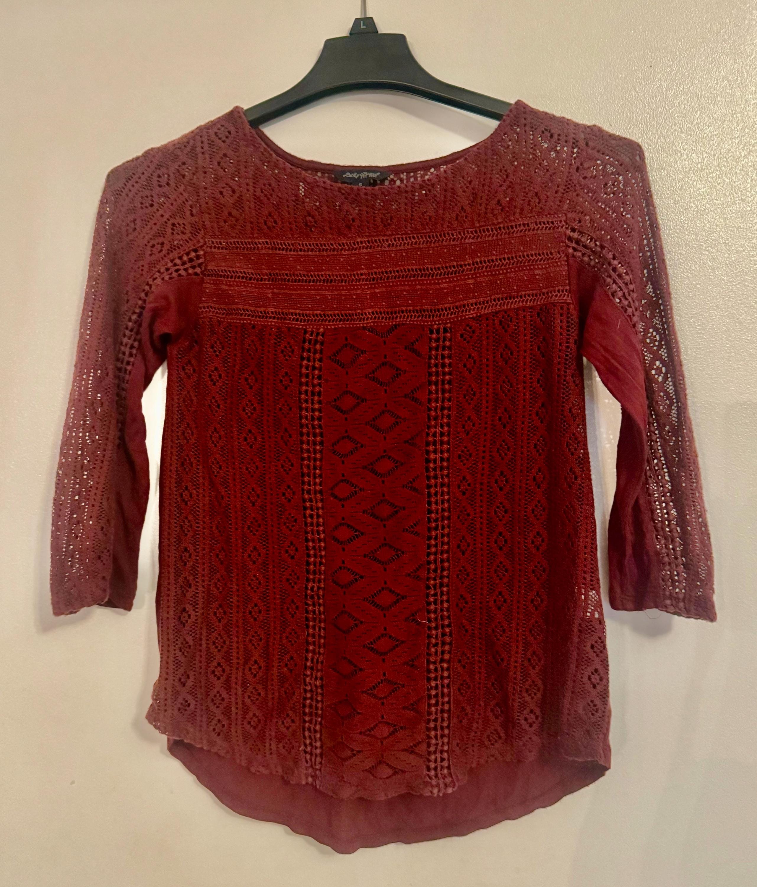 lucky brand red blouse