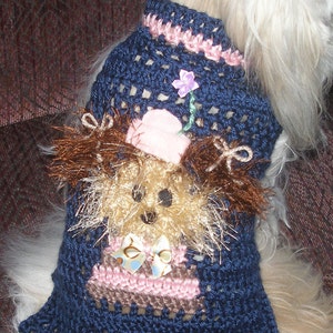 FUZZY has a GIRLFRIEND dog sweater Many colors Westie face avail-2 to 20 lb dogs image 1