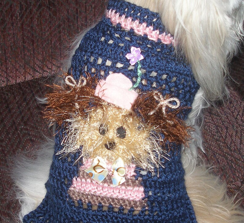 FUZZY has a GIRLFRIEND dog sweater Many colors Westie face avail-2 to 20 lb dogs image 1