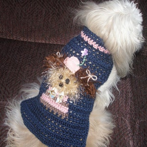 FUZZY has a GIRLFRIEND dog sweater Many colors Westie face avail-2 to 20 lb dogs image 3