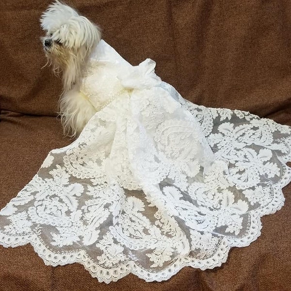 CUSTOM WEDDING dog dress - or Special Occasion- made to order up to 20 lbs