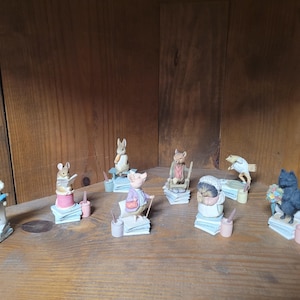 Beatrix Potter Figurines lot of Eight