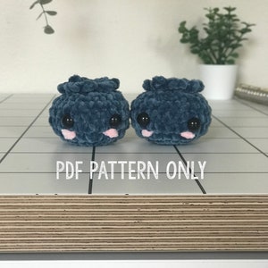 Crochet Blueberry PDF Pattern in English | Mini Blueberry Crochet | Chubby Blueberry Crochet Pattern