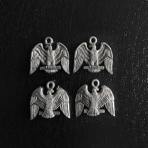 4 Silver Eagle Charms (qb234)