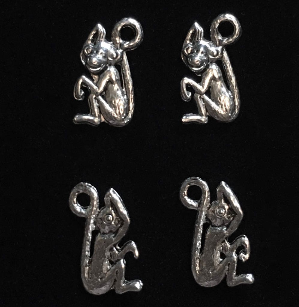 15 or 40PCS, Antique Silver Tone Gorilla, Ape, Monkey Charm