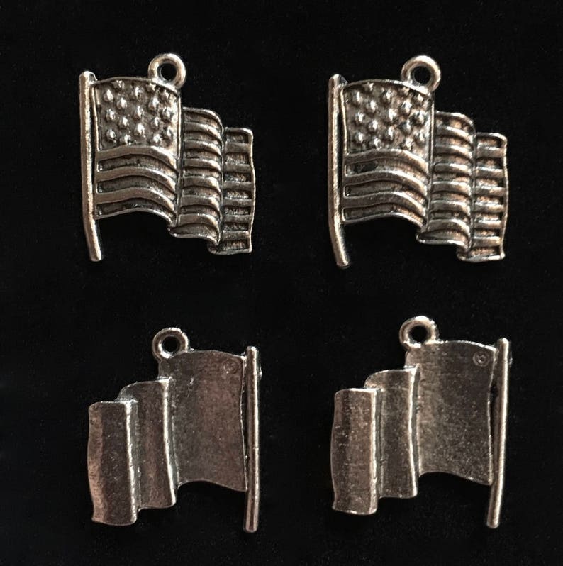 4 Silver Pewter Nurses Hat Charms, Nurse Charms, Medical Charms qb124 image 2