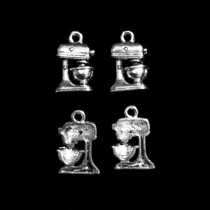 4 Silber stehend Mixer Charms (qb183)