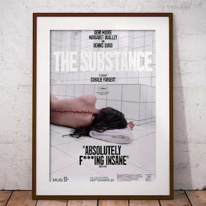The Substance Poster | The Substance (2024) poster | Modern Minimalist Wall Art | Home Decor for Living Room & Bedroom