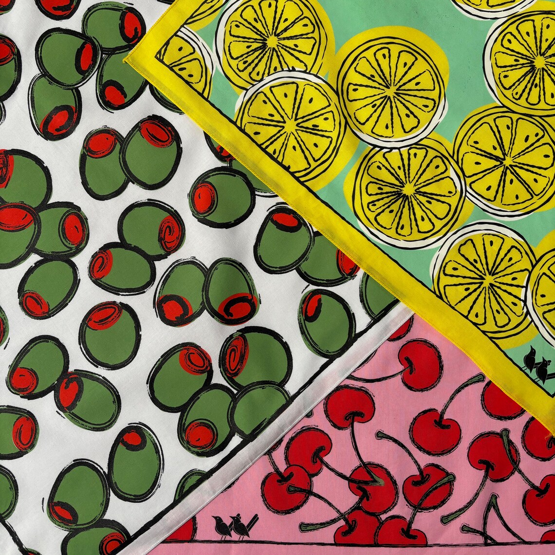 Girls Lemon and Cherry Print Bandana main image 1