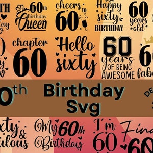 60 en fantastische SVG | 60e verjaardag SVG | Verjaardagsshirt 60, SVG | 60e verjaardag cadeau-svg | Bestanden voor Cricut silhouet svg dxf eps png
